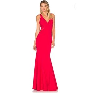 jay godfrey red gown